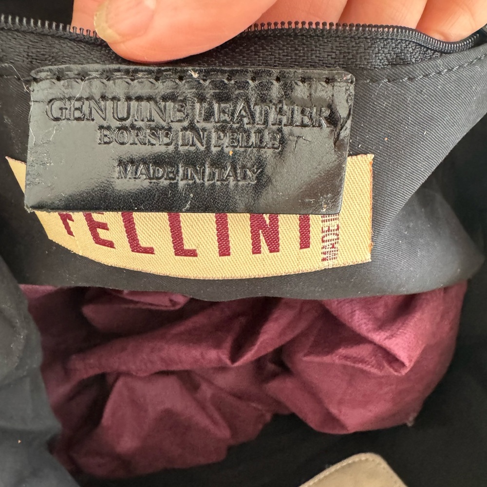 EUC Fellini buttery soft leather cream and tan hand/shoulder bag with tassels. - Picture 3 of 7